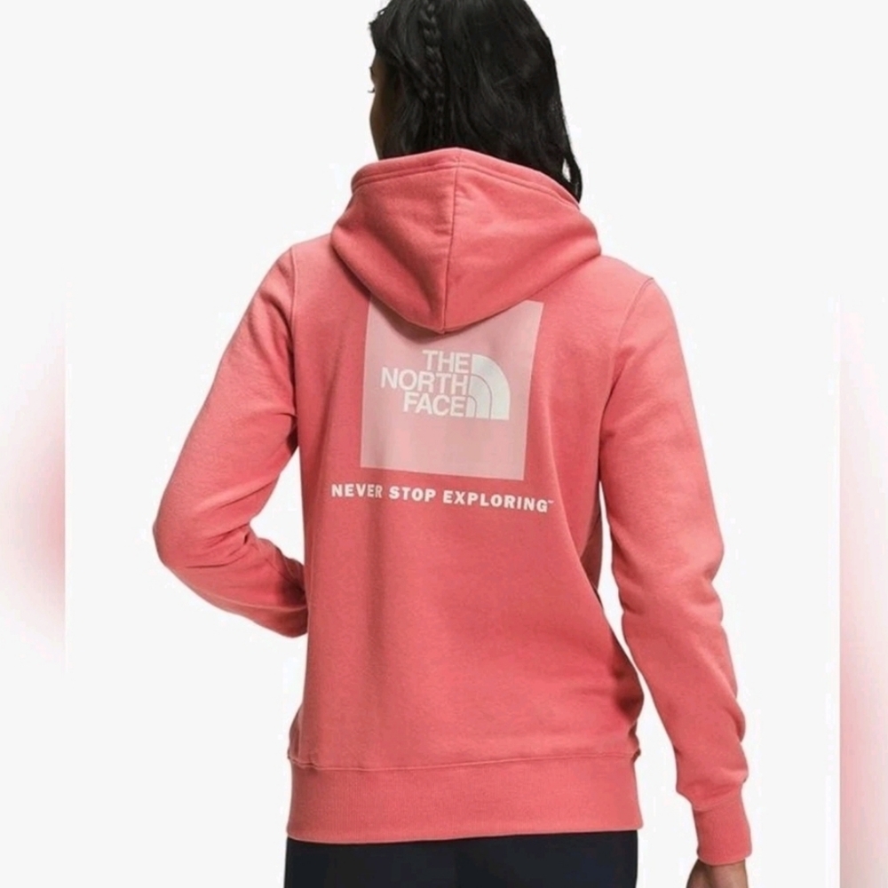 Women's The North Face Box NSE Pullover Hoodie Light Mahogany (Peach) - Size L - Picture 2 of 10